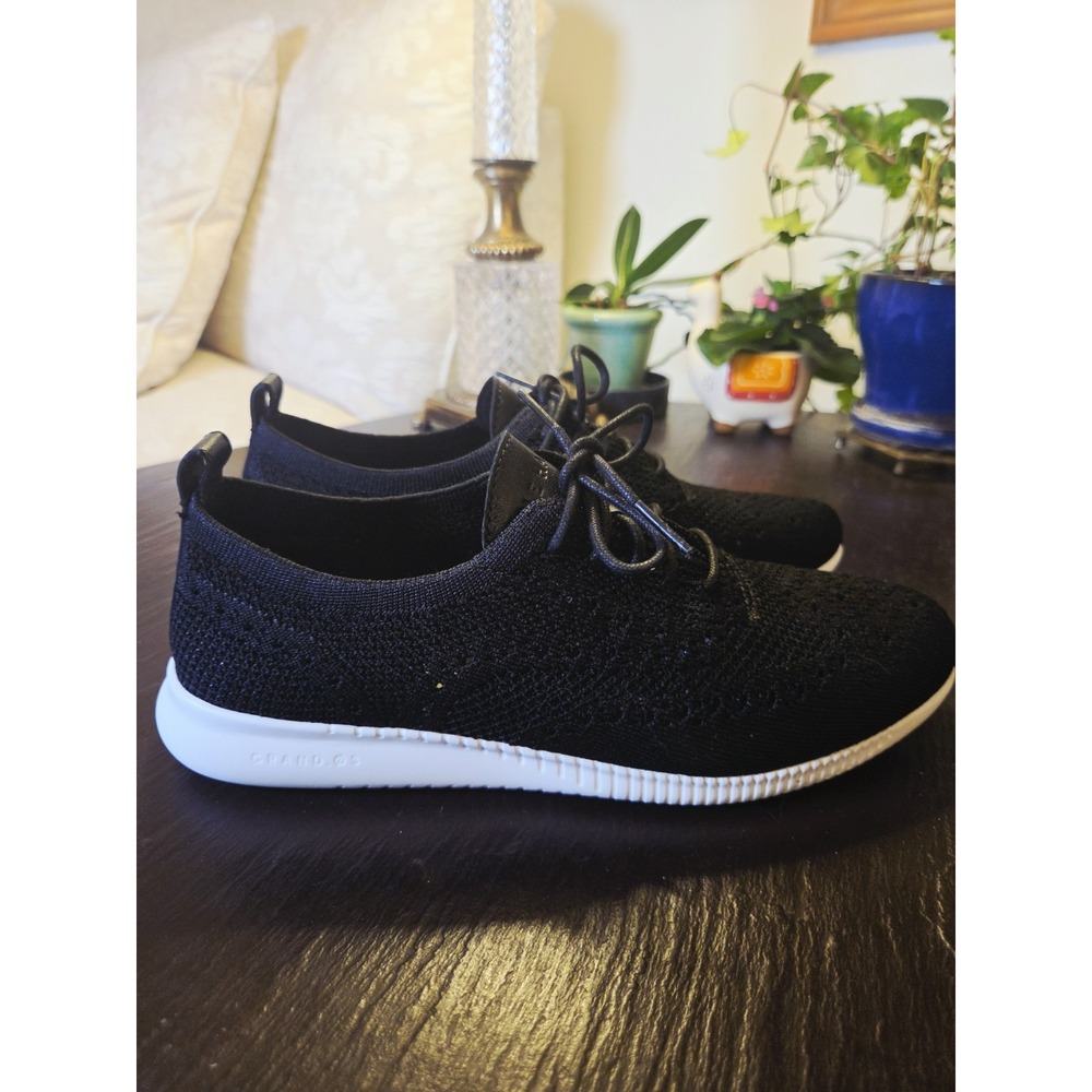 Cole Haan Wms 2 ZEROGRAND Stitchlite Black Knit/White Sz 8.5B W11511 NEW! $160 - Picture 5 of 14